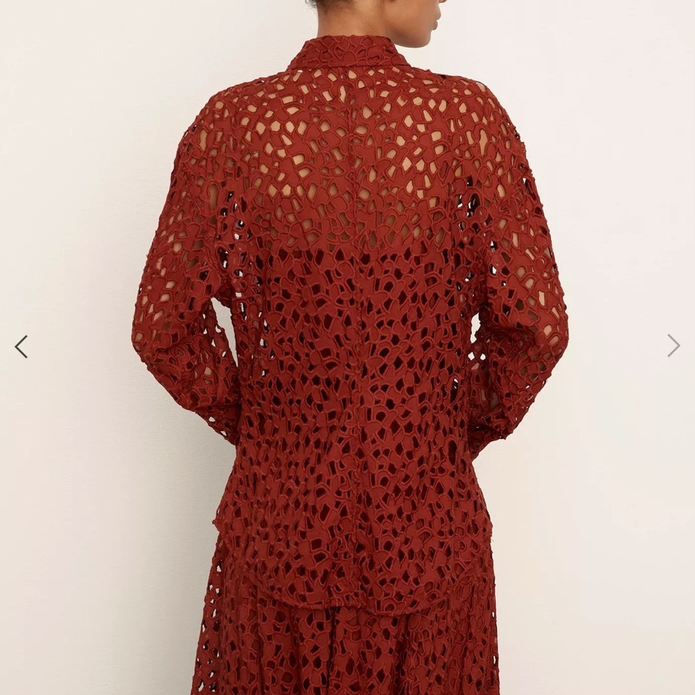 Vince Lace Sculpted Long Sleeve Shirt - Picture 2 of 4